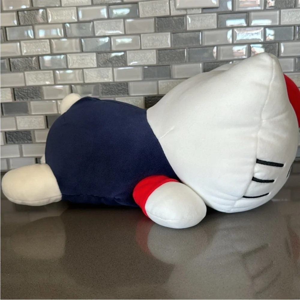 Hello Kitty Plush with Red Bow and Navy Outfit